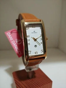 Watch clásico Dani Danicci stainless steel ipg gold case and leather strap - Picture 1 of 4