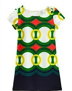 New Gap Kids Girl Circles Pattern Play Ponte Shift Dress S 6-7 - Picture 1 of 1
