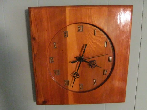 11" Squre Solid Maple Wood Wall Clock - Hand Made Cover