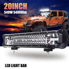 20" Inch 540W LED Work Light Bar Flood Spot Combo Offroad Driving Lamp Car Truck