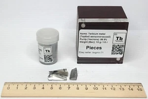 Terbium Metal Element 10g Stücke Tb/TREM 99,9 % reines Periodensystem - Bild 1 von 1