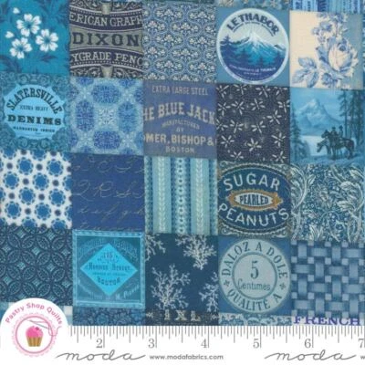 Moda CURATED IN COLOR 7461 16 Blue Cheater Print CATHE HOLDEN Quilt Fabric - Image 1 of 4