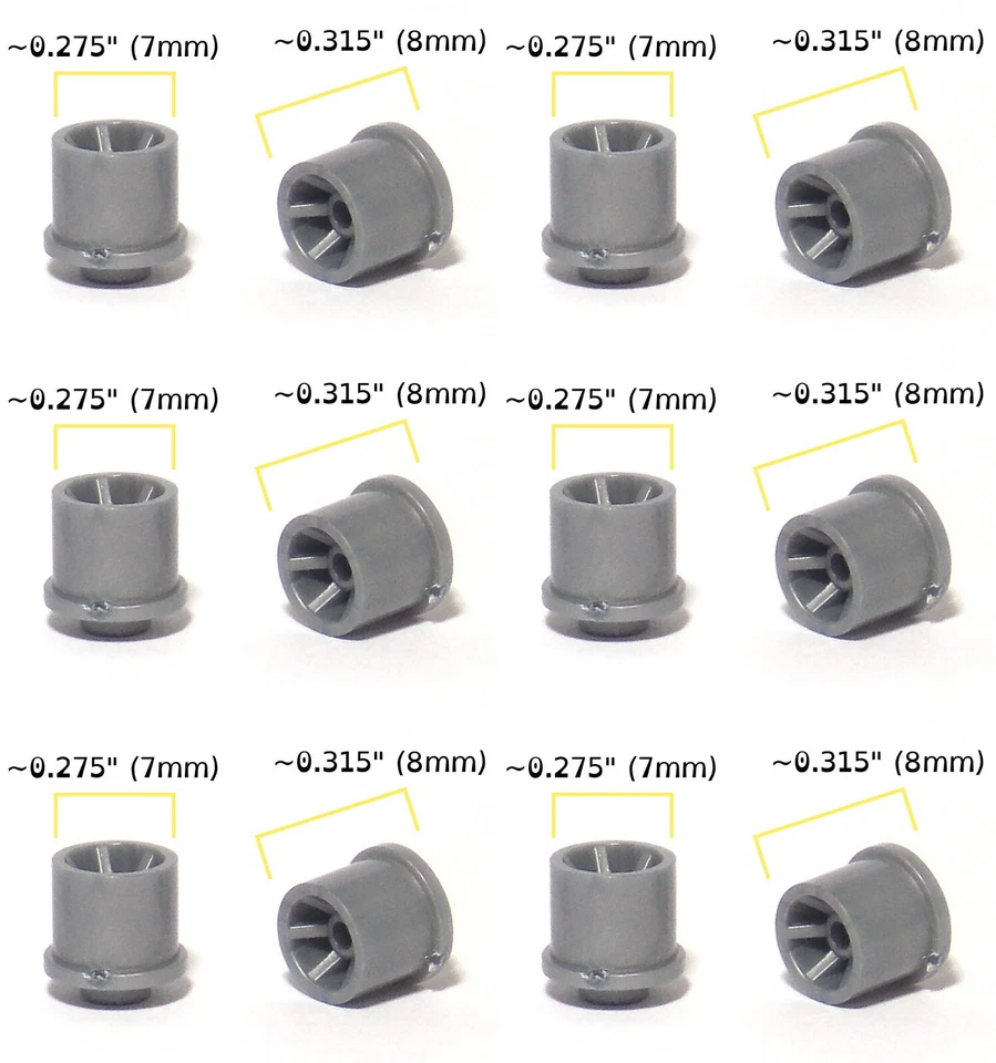 Ruedas traseras de coche ranura HO 12 piezas BTO recién hechas Aurora AFX Magnatraction 8719 PLATEADO Foto 1 de 1