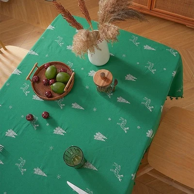 Für festliche Tischdecke für Ess- und Couchtische Hirsch Muster Design - Bild 1 von 4