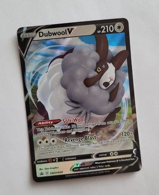 Pokemon Dubwool V SWSH049 Holo Sword Shield Black Star Promo Card 2020 TCG ENG - Image 1 of 2
