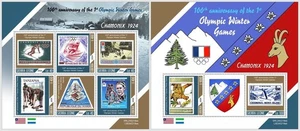 LIBERIA + SIERRA LEONE 2024 MNH ** 100 Jahre 1. Olympische Winterspiele #219s - Picture 1 of 4
