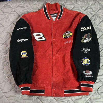 Chaqueta De Colección Dale Earnhardt Jr Para Hombres 2XL Roja Negra NASCAR Chase Cuero Bud Foto 1 de 4