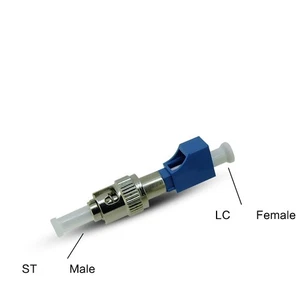 ST Male to LC Female Fiber Optic Hybrid Optical Adaptor Single Mode SM OPM Test - Afbeelding 1 van 3