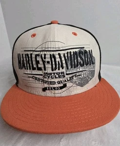 Harley Davidson Motorcycles Baseball Hat Fitted Size 7- 1/4 Black Gray Limited - Picture 1 of 12