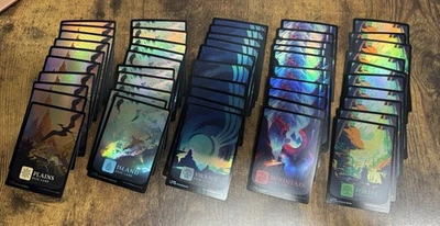 50x FOIL Full Art Land Set 10/ea Lost Caverns LCI MTG Pack Fresh - Image 1 of 4