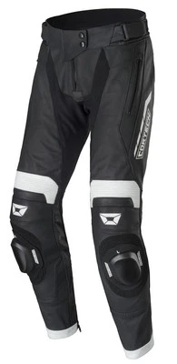 Cortech Revo Sport Womens Leather Motorcycle Pants Black/White XL - Image 1 of 2
