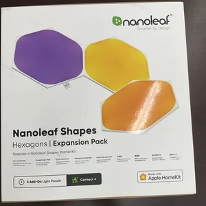 Nanoleaf Shapes Hexagons Expansion Pack - Multicolor 3 Add-On Light Panels - Picture 1 of 5