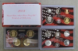 2008 US SILVER 14 COIN PROOF SET WITH STATE QUARTERS IN US MINT PACKAGING - Picture 1 of 1