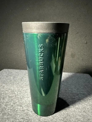 Vaso Starbucks verde oscuro de acero inoxidable 16 oz coleccionable sin pajita Foto 1 de 3