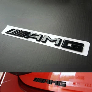 Mercedes Benz AMG Emblem Logo Heck Heckklappe aufkleber Glänzend Schwarz - Bild 1 von 6