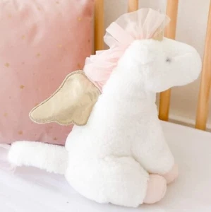 Mon Ami Designs Unicorn Soft Plush Baby Nursery Toy White Pink & Gold 11 Inch - Picture 1 of 3