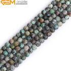 Natural Gemstone African Turquoise Round Beads For Jewellery Making Strand 15"Uk