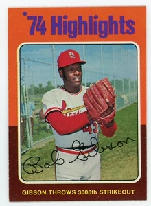 1975 Topps Bob Gibson Highlights #3 Cardinals Ex-Mt+ - Picture 1 of 1