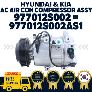 GENUINE OEM Hyundai Kia AC Air Con Compressor Assy 977012S002 = 977012S002AS1 - Picture 1 of 1