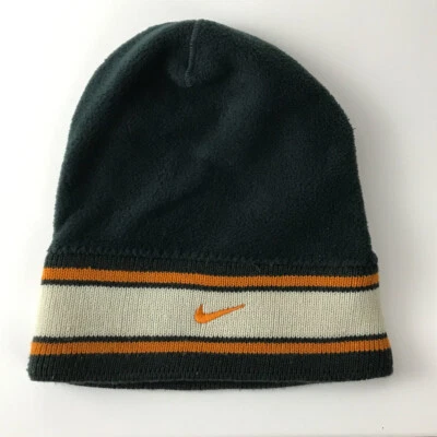 Sombrero de invierno Nike antiguo puño tejido y vellón verde colores superiores del estado de Oregón Foto 1 de 4