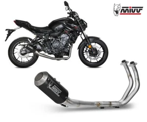 Pot D Echappament Complet MIVV MK3 Carbone Haute pour YAMAHA MT 07 2021 > 2023 - Photo 1/5