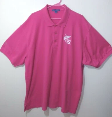 Camisa polo masculina Port Authority rosa tamanho XXXL 3XL com logotipo tubarão - Imagem 1 de 3