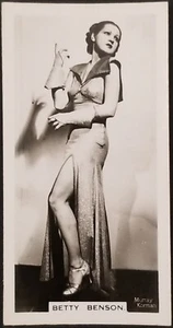 1939 Betty Benson Carreras Tobacco Card #41 1st Series Real Photo Film & Stage - Picture 1 of 2