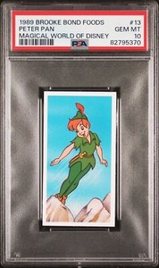 1989 PETER PAN Brooke Bond MAGICAL WORLD OF DISNEY #13 PSA 10 GEM MINT