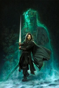 Aragorn Return of the King Anduril Schwert Ghost King of the Dead LOTR Fine Art - Bild 1 von 1