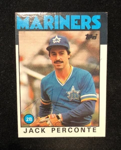 JACK PERCONTE 1986 TOPPS AUTOGRAPHED SIGNED AUTO BASEBALL CARD 146 MARINERS - Picture 1 of 1