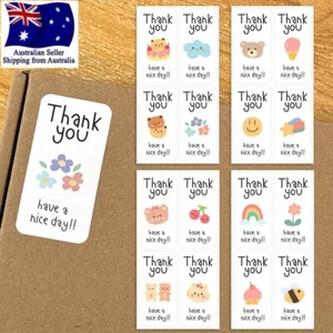 25Sheets100PS Thank You Nice Day Stickers Sealing Labels For Friends or Business - Picture 1 of 20