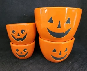 NEW Rae Dunn Magenta Halloween Orange Jack O Lantern Measuring Cups Set - Imagen 1 de 5