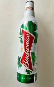 Budweiser St. Patrick's Day Bottle     16 oz. Aluminum Collectible    2013   - Picture 1 of 3