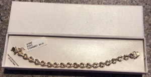 Echter Diamant Akzent 18 Karat vergoldet 7,5 Zoll Armband - Bild 1 von 3