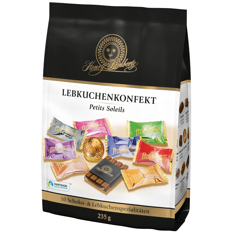 Henry Lambertz Lebkuchenkonfekt Petits Soleils 235g 10-fach sortiert MHD 02/2026 - Bild 1 von 1