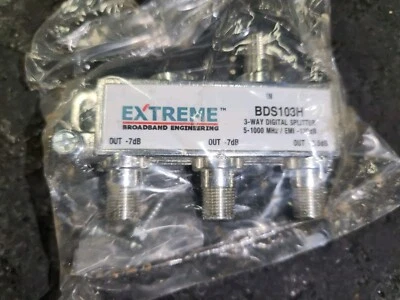 (18) New 3 Way EXTREME  BDS103H 5-1002 MHz Digital Coax Cable Splitter  For CATV - Image 1 of 3