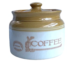 Bendigo Pottery Heritage Australia Coffee Canister with Lid. Some Crazing. 11cm - Picture 1 of 5