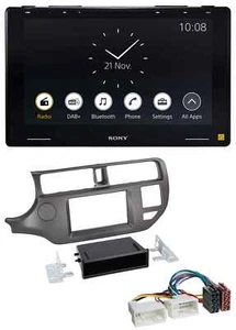 Sony USB MP3 DAB Bluetooth Autoradio für Kia Rio UB 2011-2014 anthrazit - Bild 1 von 7