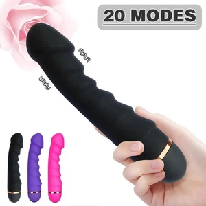 20 Modi Vibrator Weich Silikon Dildo Realistisch Penis Stark Motorisch G-Punkt Klitoris - Bild 1 von 29