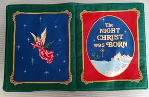The Night Before Christmas - Handmade story fabric soft book / 10" x 8 1/2” - Foto 1 di 10