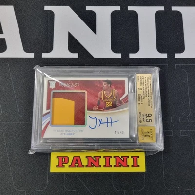 2020-21 IMMACULATE COLLECTION TYRESE HALIBURTON PATCHES ROOKIE AUTOGRAPHS #16 - Image 1 of 2