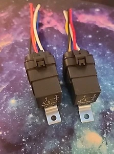 2 PCS New Trim & Tilt Relay Plug Socket Cook Mfg 7493 12V 80-amp P/N 119-7493 - Picture 1 of 4