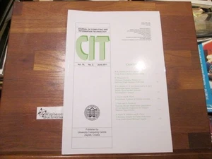 CIT journal of computing and Information technology, Juni 2011, Volume 19, Numbe - Picture 1 of 1