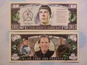 Erinnerung an LEONARD NIMOY als SPOCK in STAR TREK ~ 1.000.000 $ eine Million Dollar  - Bild 1 von 3