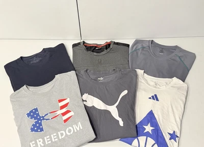 Lote de 6 camisetas Under Armour Adidas Puma Tommy Hilfiger Spyder para hombre talla grande Foto 1 de 4
