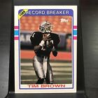 1989 Topps Tim Brown RC 1988 Record Breaker Los Angeles Raiders HOF