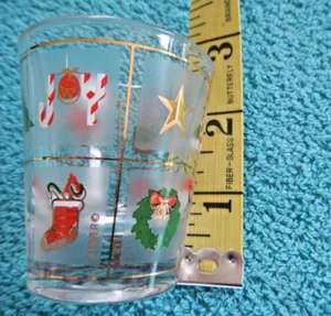 VINTAGE - CULVER - CHRISTMAS - SHOT GLASS - POTPOURRI - IT MATCHES THE GLASSES - Picture 1 of 15