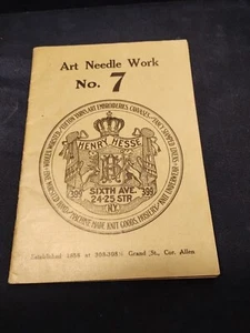Antique Henry Hesse, Art Needle Work Pattern Booklet No. 7 Millinery Advertising - Picture 1 of 6
