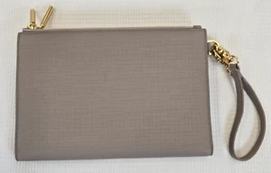 Dagne Dover Gray Canvas Essentials Folding Travel Wristlet Wallet Zip Close - Picture 1 of 17