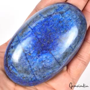 Oro Natural 1220Ct Pirita Azul Lapislázuli Cabina Ovalada Enorme Tierra Extraída Gema Suelta - Imagen 1 de 6